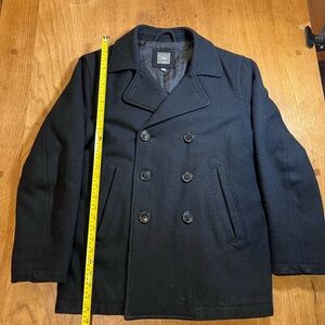 GAP Double-Breasted Black Peacoat